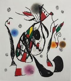 Joan Miró, "Escalade de la butte, " etching and aquatint, hand signed 