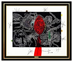Joan Miro Espriu Etching Aquatint Carborundum Large Hand Signed Original Artwork