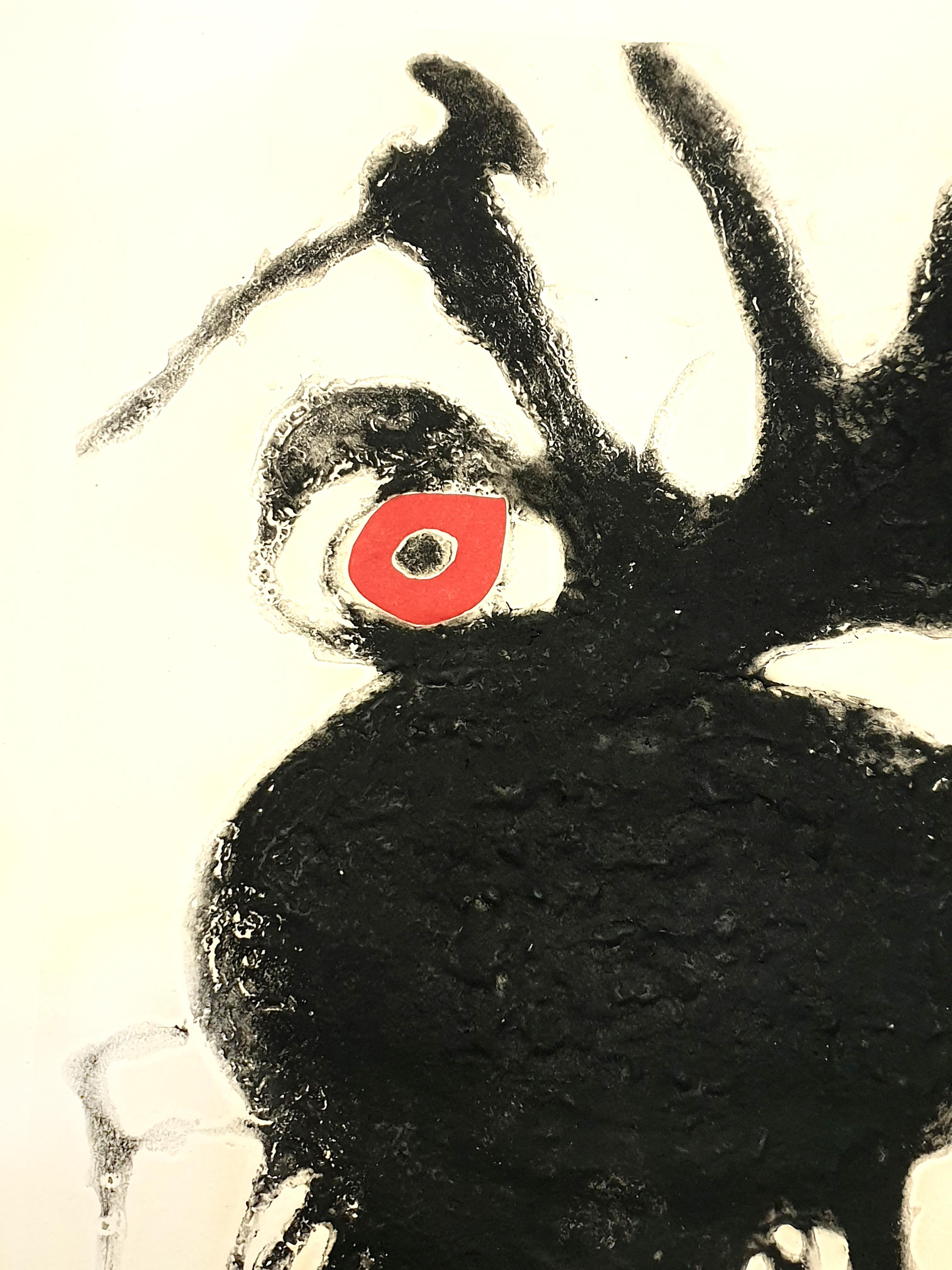 Joan Miro Platte IV von Espriu. 
Jahr: 1975
Handsigniert mit Bleistift
Auflage: HC (Hors Commerce) abgesehen von der Auflage von 50.
Auf Sala Gaspar mit Wasserzeichen
Herausgeber: Sala Gaspar, Barcelona
Abmessungen: 86.5 x 70 cm (Papier) 68,5 x 49,5