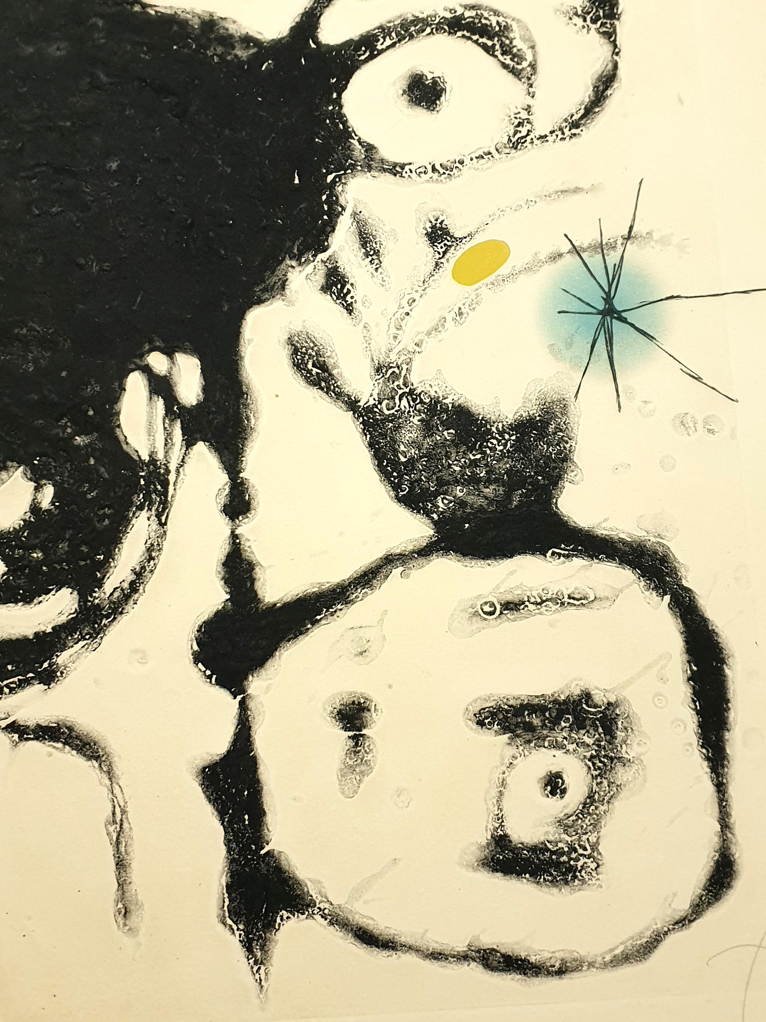 Joan Miro - Teller IV von Espriu - Radierung im Angebot 1