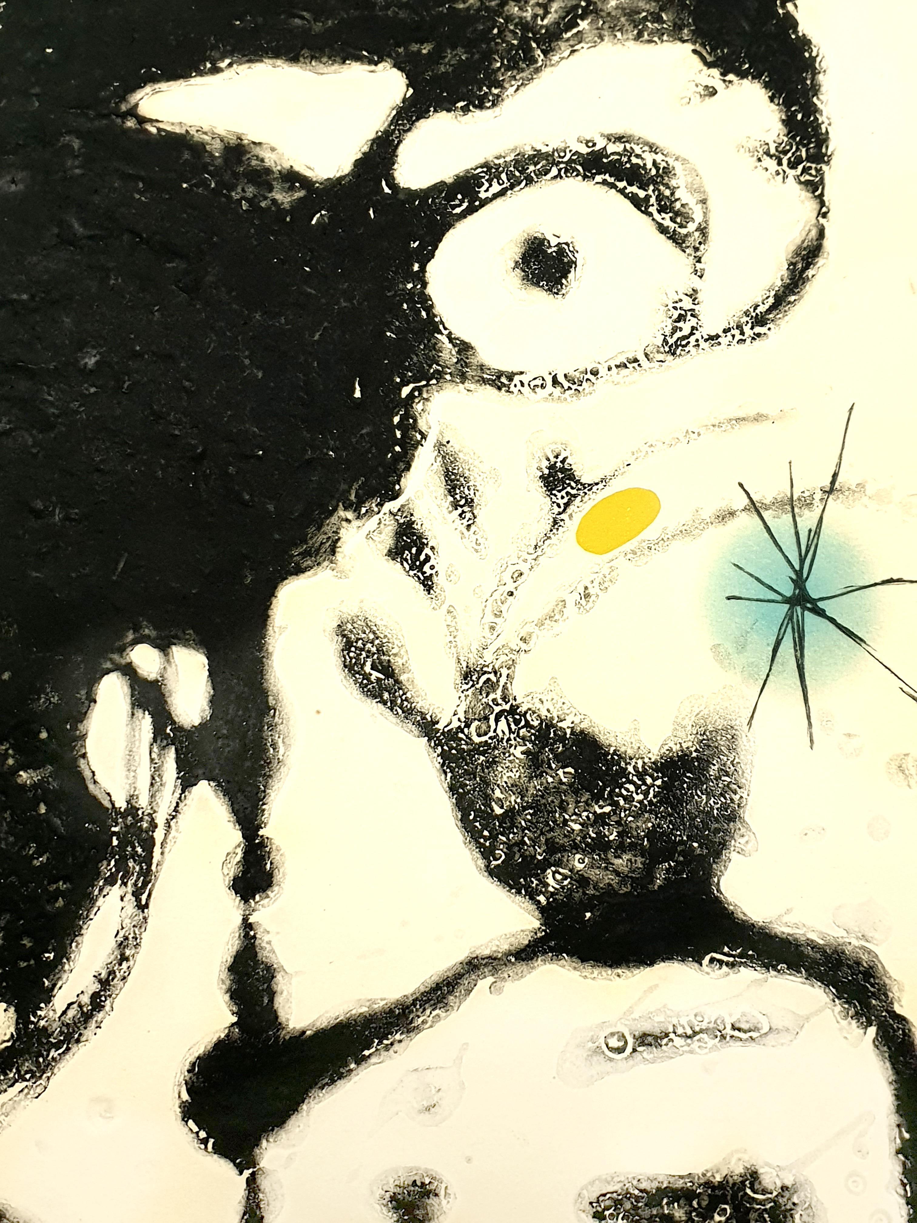 Joan Miro - Teller IV von Espriu - Radierung im Angebot 2