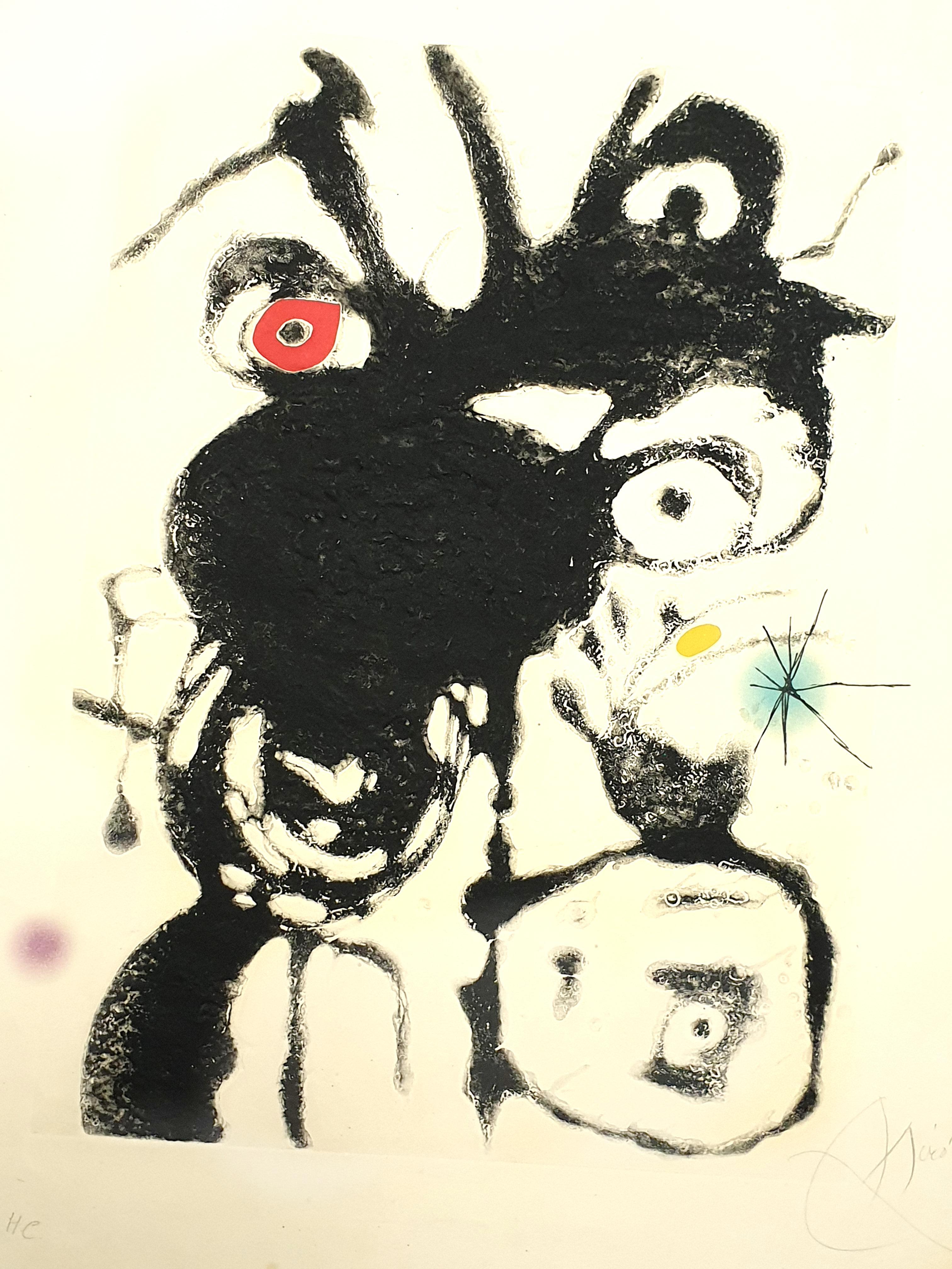 Joan Miró Print - Joan Miro - Plate IV from Espriu -Etching