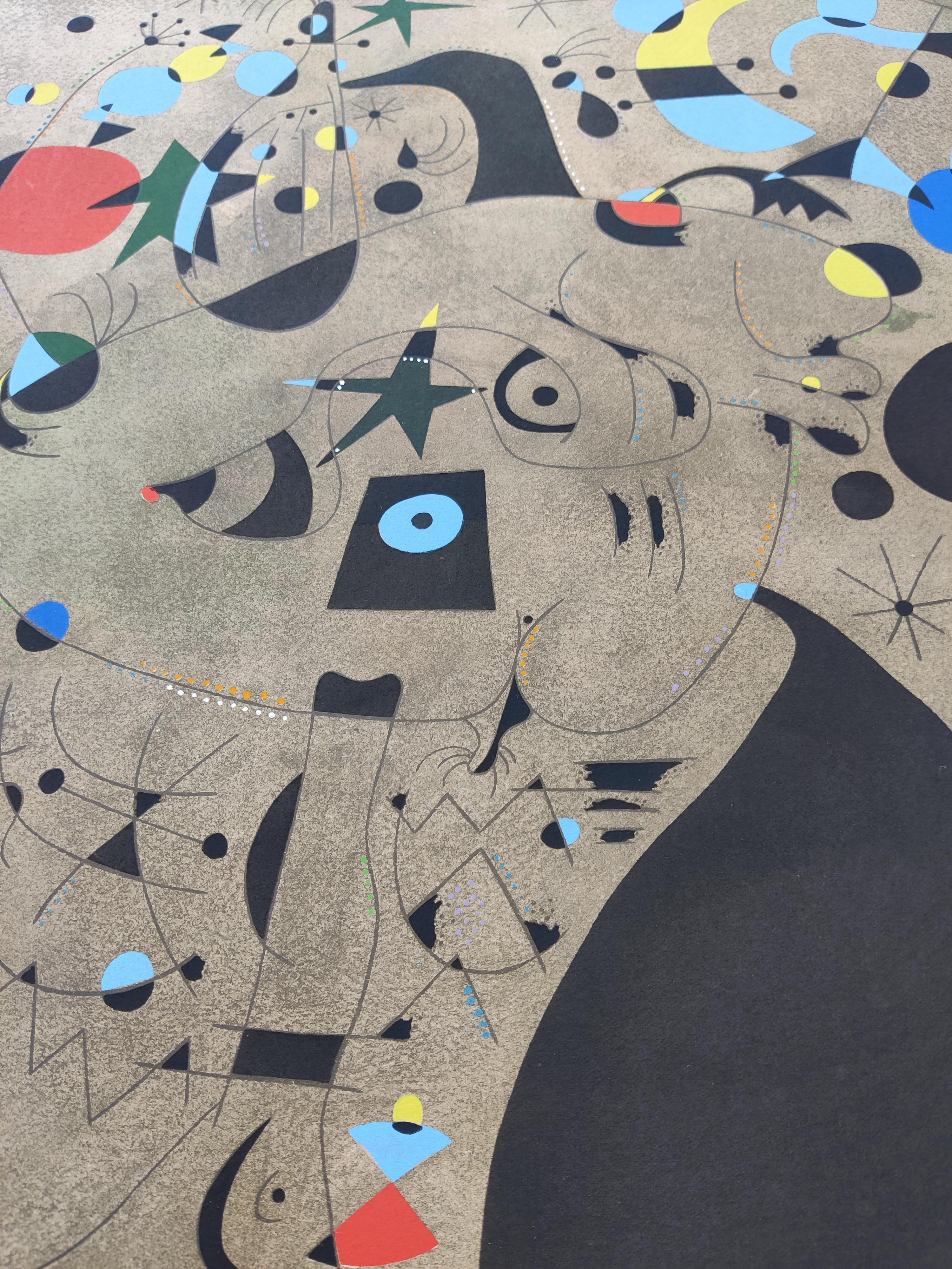Joan Miró --  Femme dans la nuit, planche IX en vente 1