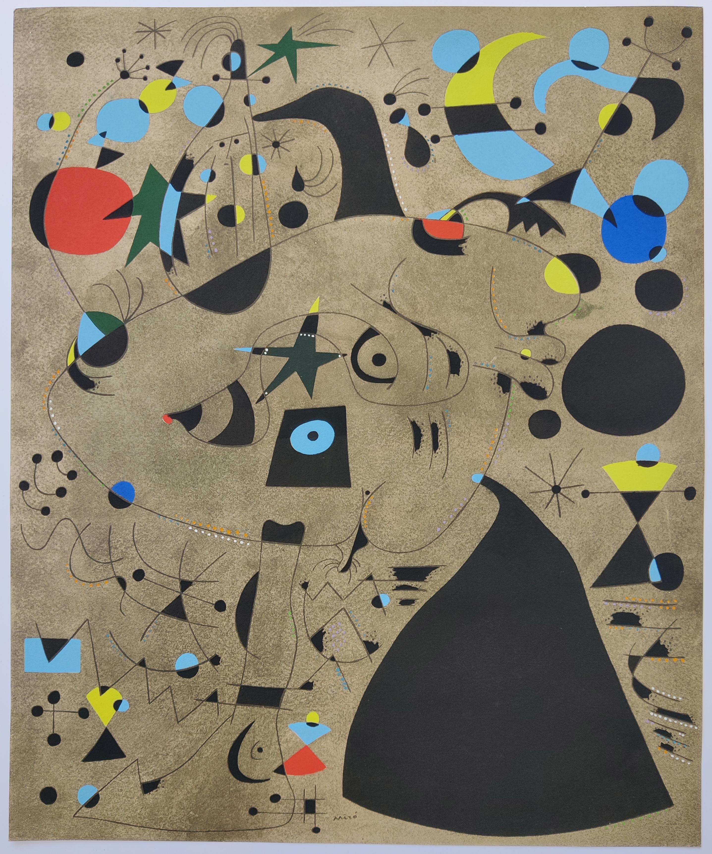 Joan Miró --  Femme dans la nuit (Frau in der Nacht), Tafel IX
