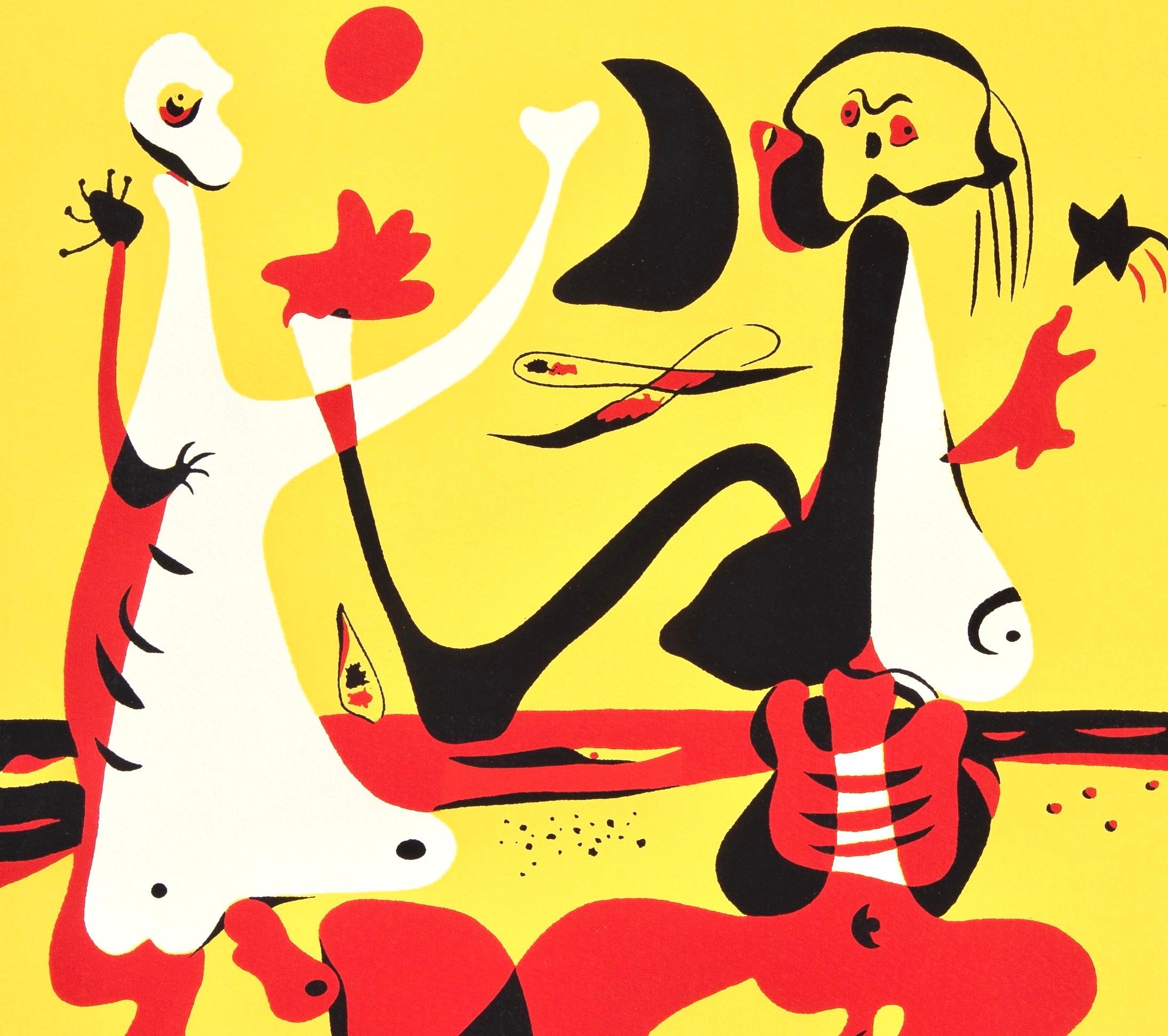 Joan Miro, Figures Before the Sea, from D'Aci i d’Alla, 1934 - Print by Joan Miró