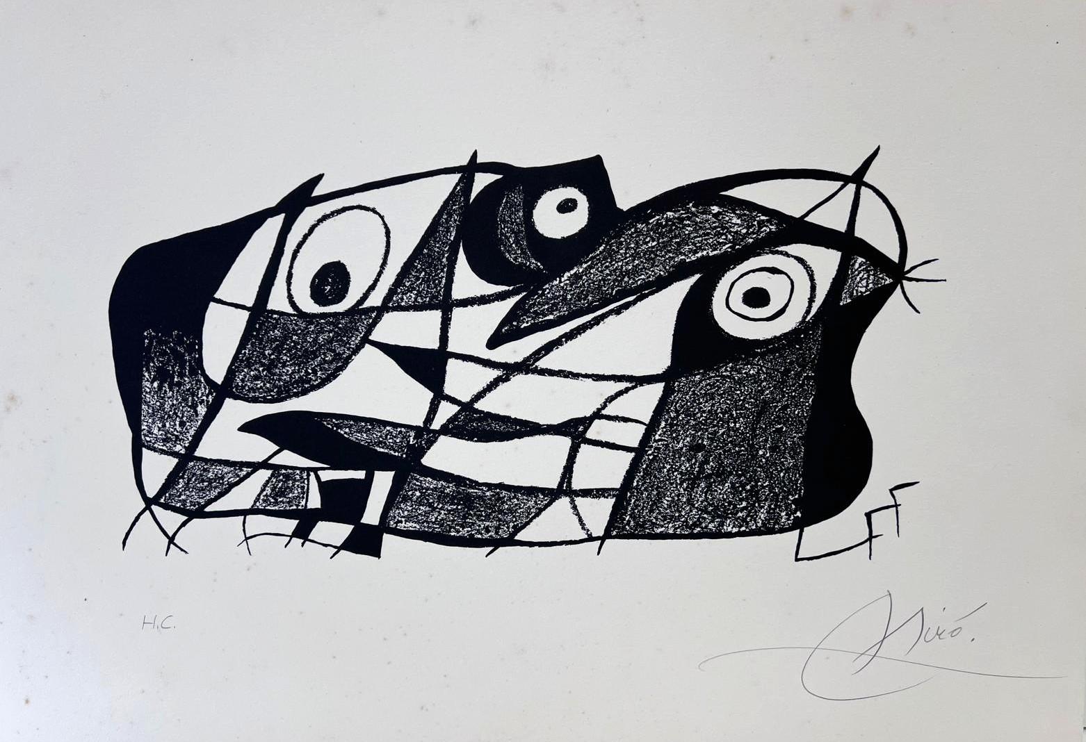 Lithograph, 1974
Handsigned by the artist in pencil 
Edition : 25 ex.
Publisher : Galerie Börjeson (Malmö)
Printer : La Poligrafa, S.A. (Barcelone)
Catalog : [Maeght 938 p. 75]
35.00 cm. x 52.00 cm.  13.78 in. x 20.47 in. (paper)
20.00 cm. x 38.00