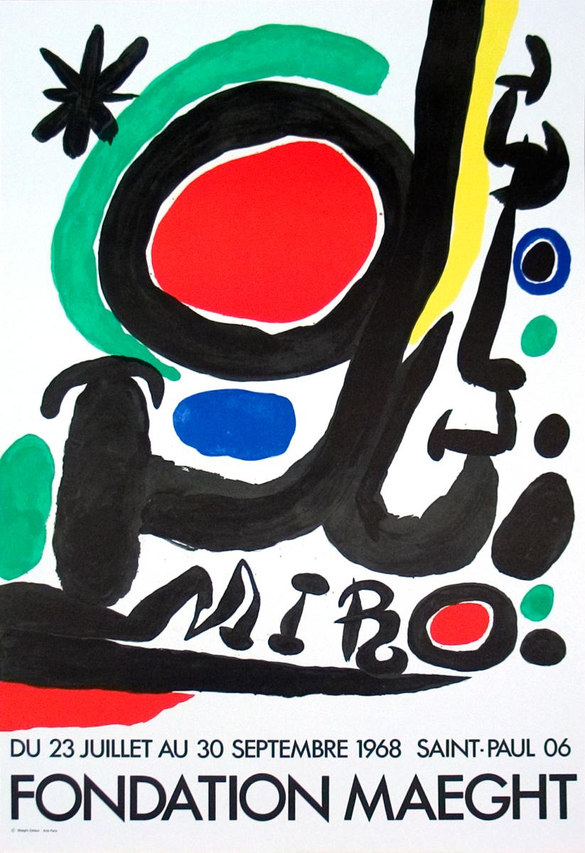 Joan Miro 'Foundation Maeght' 1968- Lithograph - Print by Joan Miró