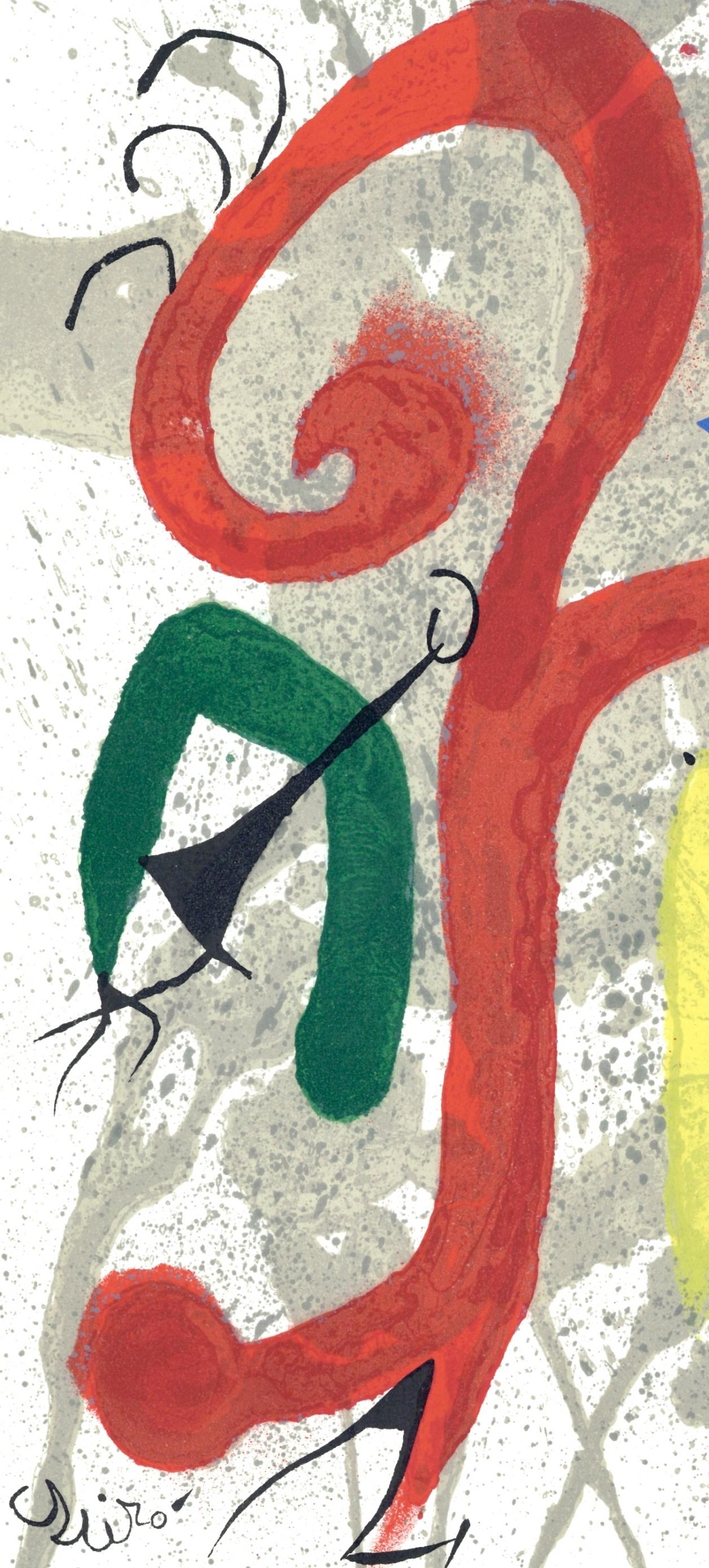 Joan Miro, Garden in the Moonlight, from Homage to Teriade, 1973 - Beige Abstract Print by Joan Miró