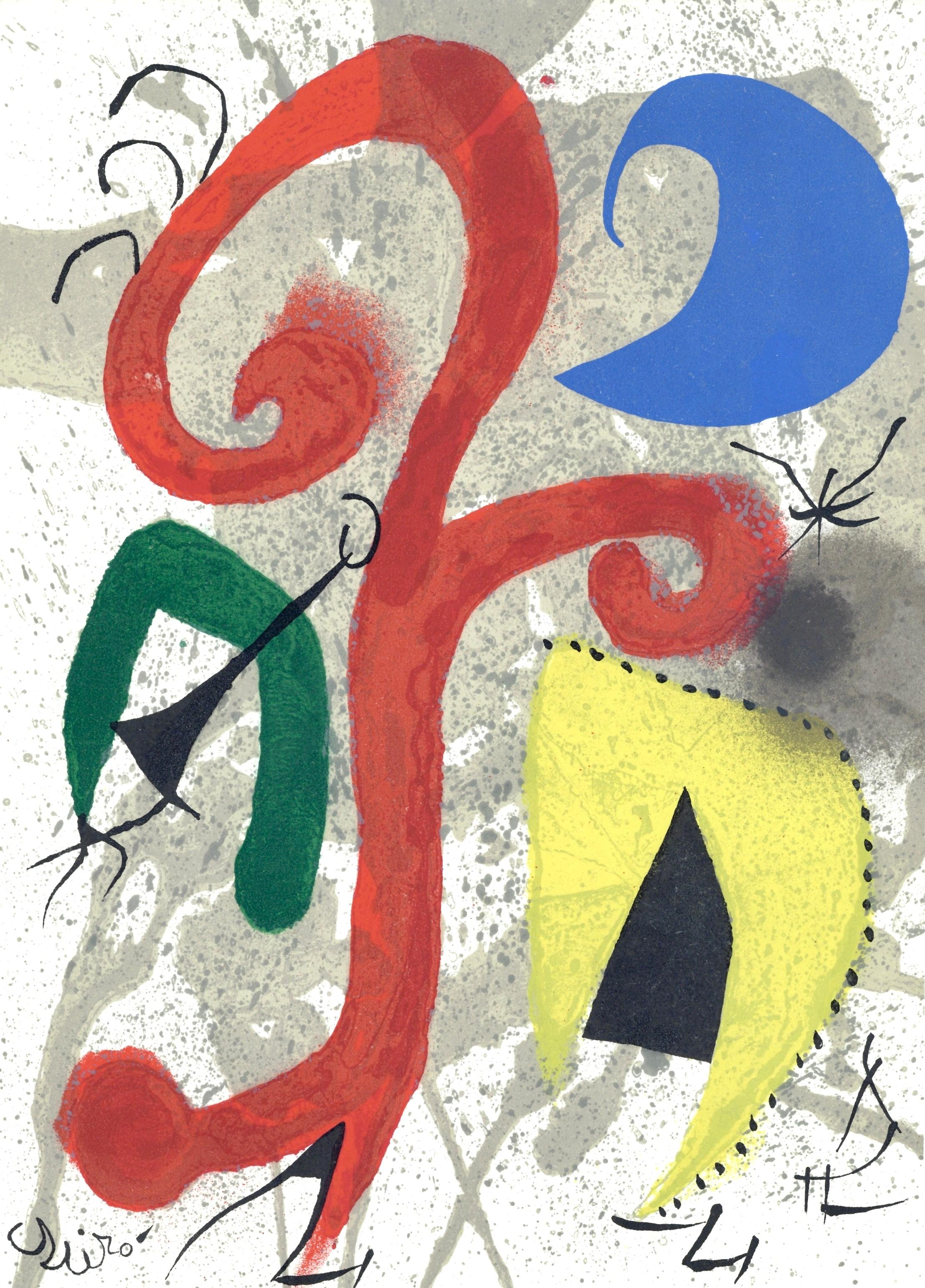 Joan Miró Abstract Print - Joan Miro, Garden in the Moonlight, from Homage to Teriade, 1973