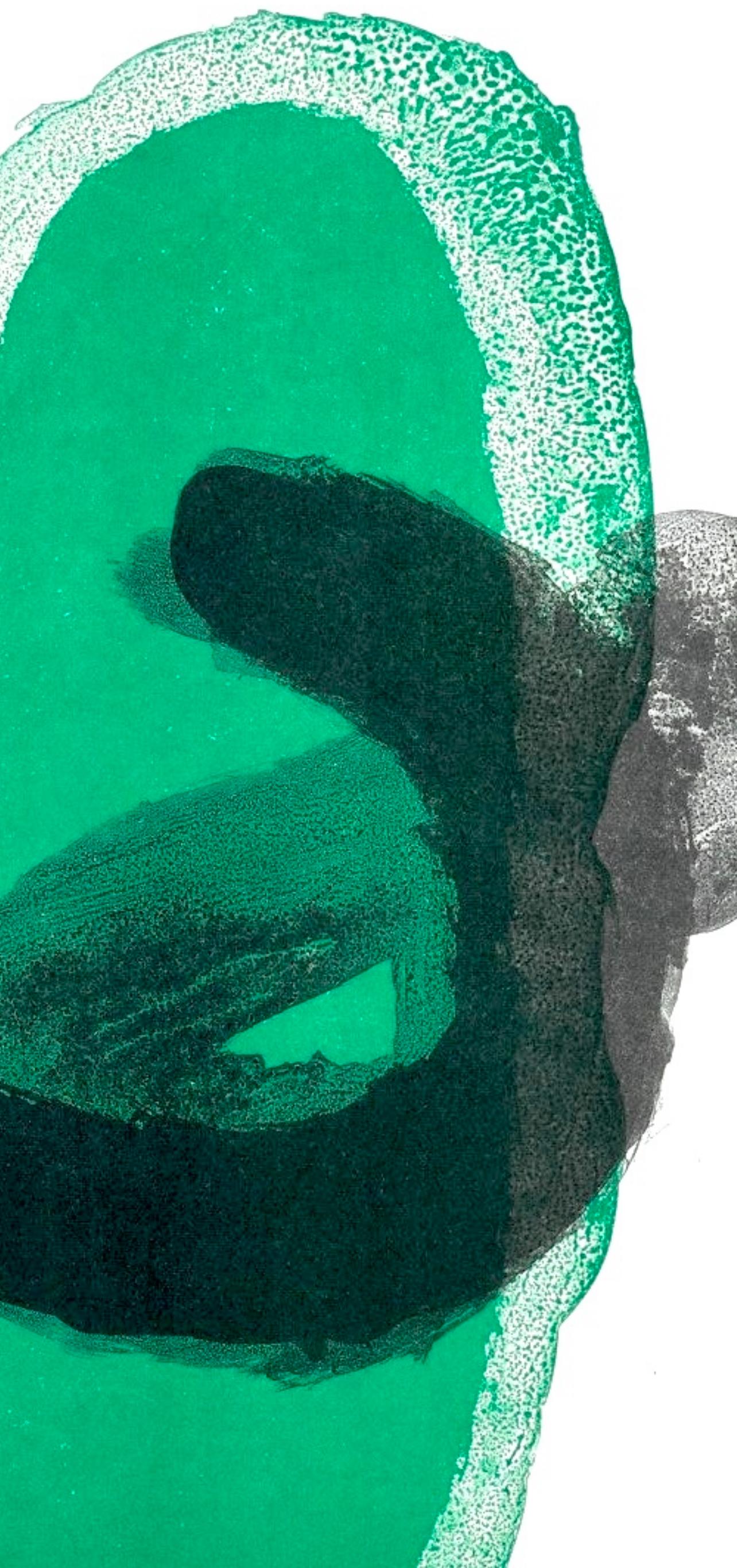 Joan Miro, Green, from Derriere le miroir, 1961 - Surrealist Print by Joan Miró