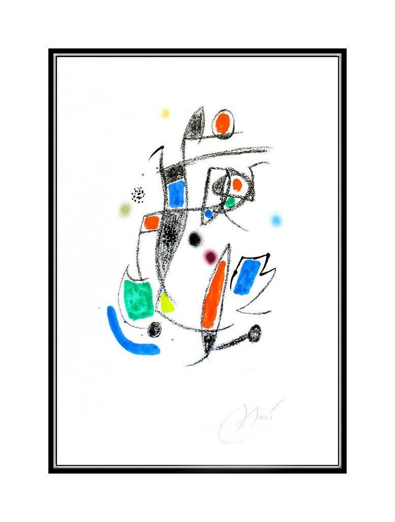 Joan Miro Hand Signed Original Abstract Modern Artwork Maravillas Lithograph SBO - Print by Joan Miró