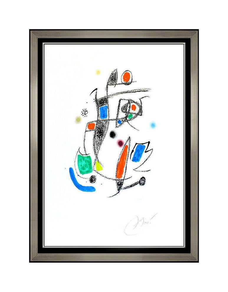 Joan Miró Abstract Print - Joan Miro Hand Signed Original Abstract Modern Artwork Maravillas Lithograph SBO