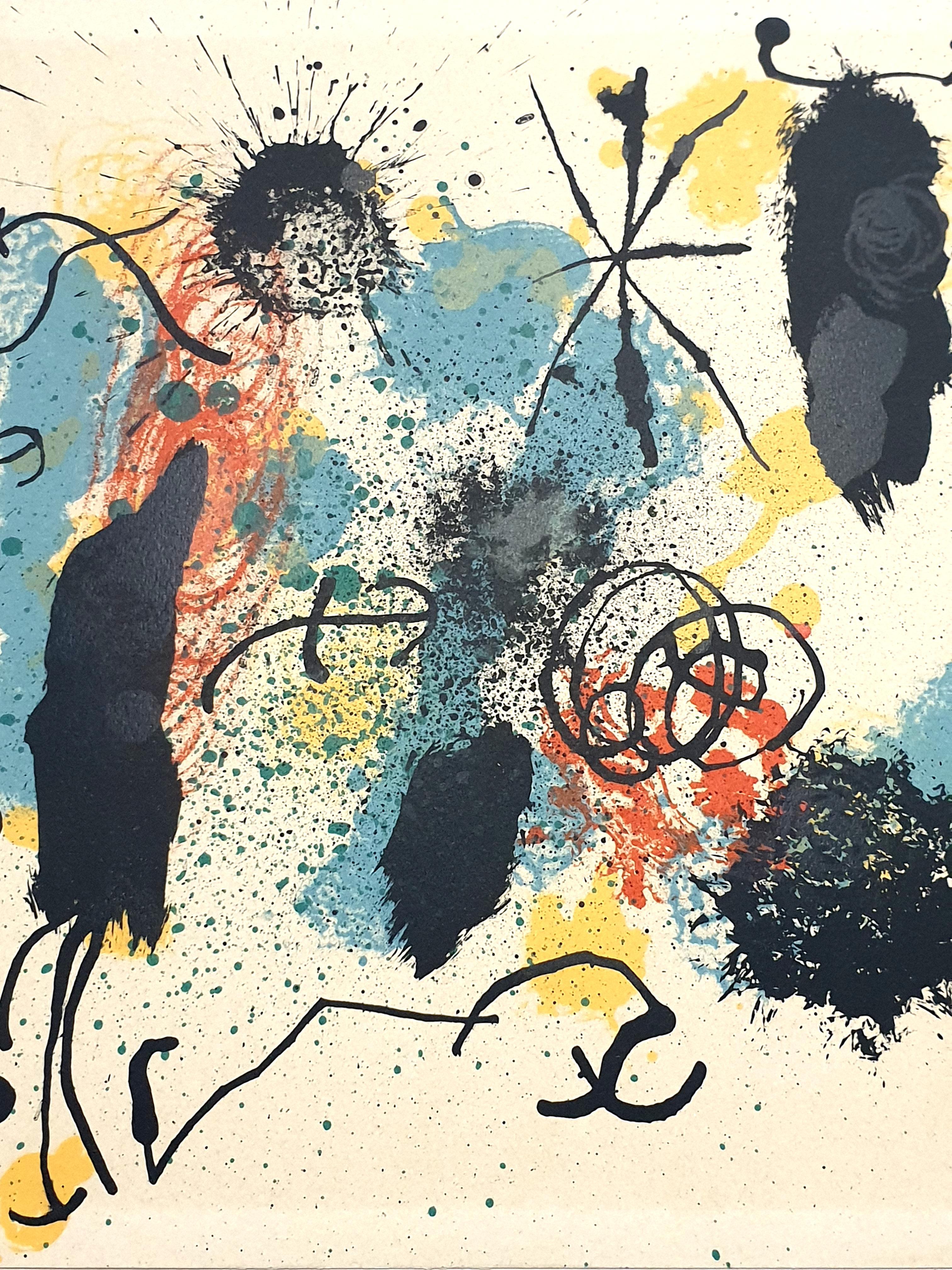 Joan Miro - I Work Like a Gardener - Lithographie originale signée à la main - Print de Joan Miró