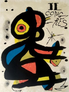 Joan Miró - "II Congrés", 1980. Etching and aquatint hand signed and numbered.