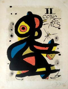 Joan Miró - "II Congrés", 1980. Etching and aquatint hand signed and numbered. 