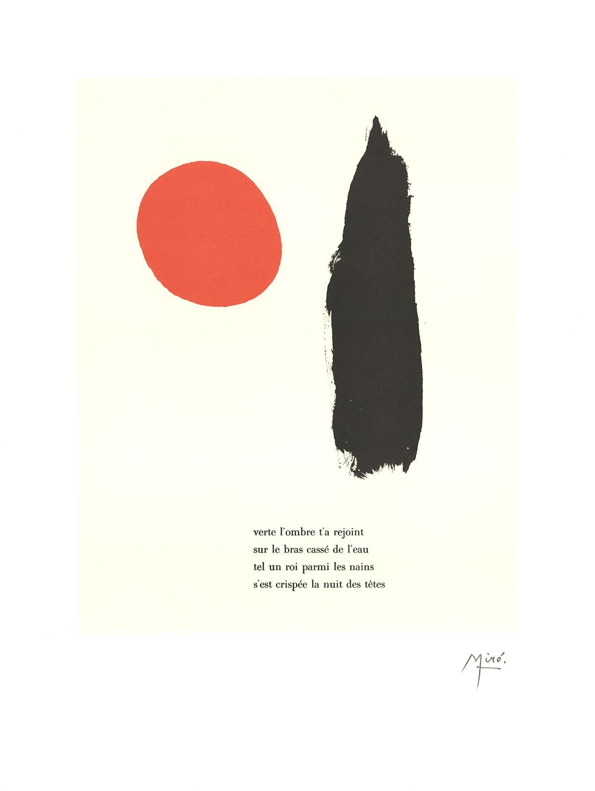 Joan Miro-Illustrated Poems-"Parler Seul" V-23.5" x 17.75"-Lithograph-2004 - Print by Joan Miró