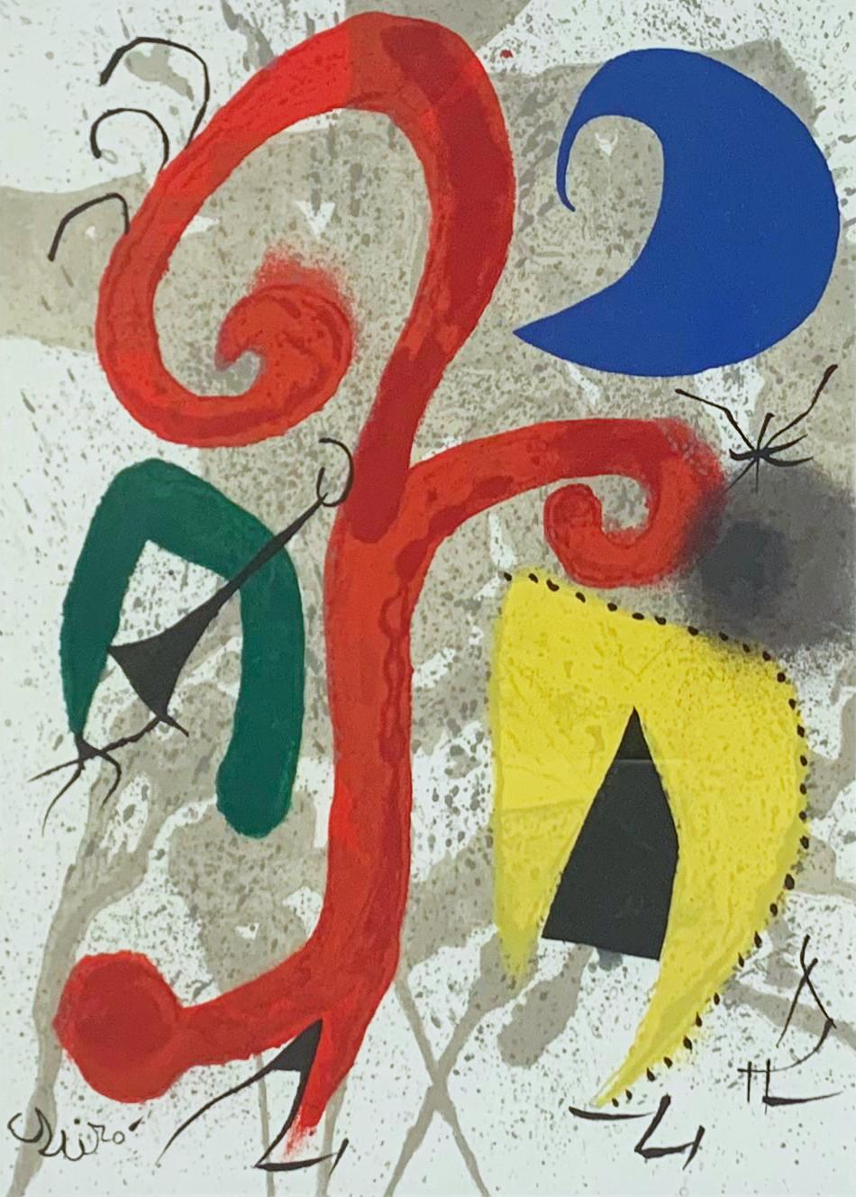 Joan Miró Abstract Print - Joan Miro Jardin au Clair de Lune