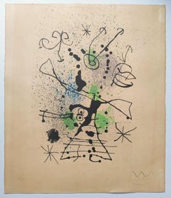 JOAN MIRÓ -- LA CHASSERESSE, 1965