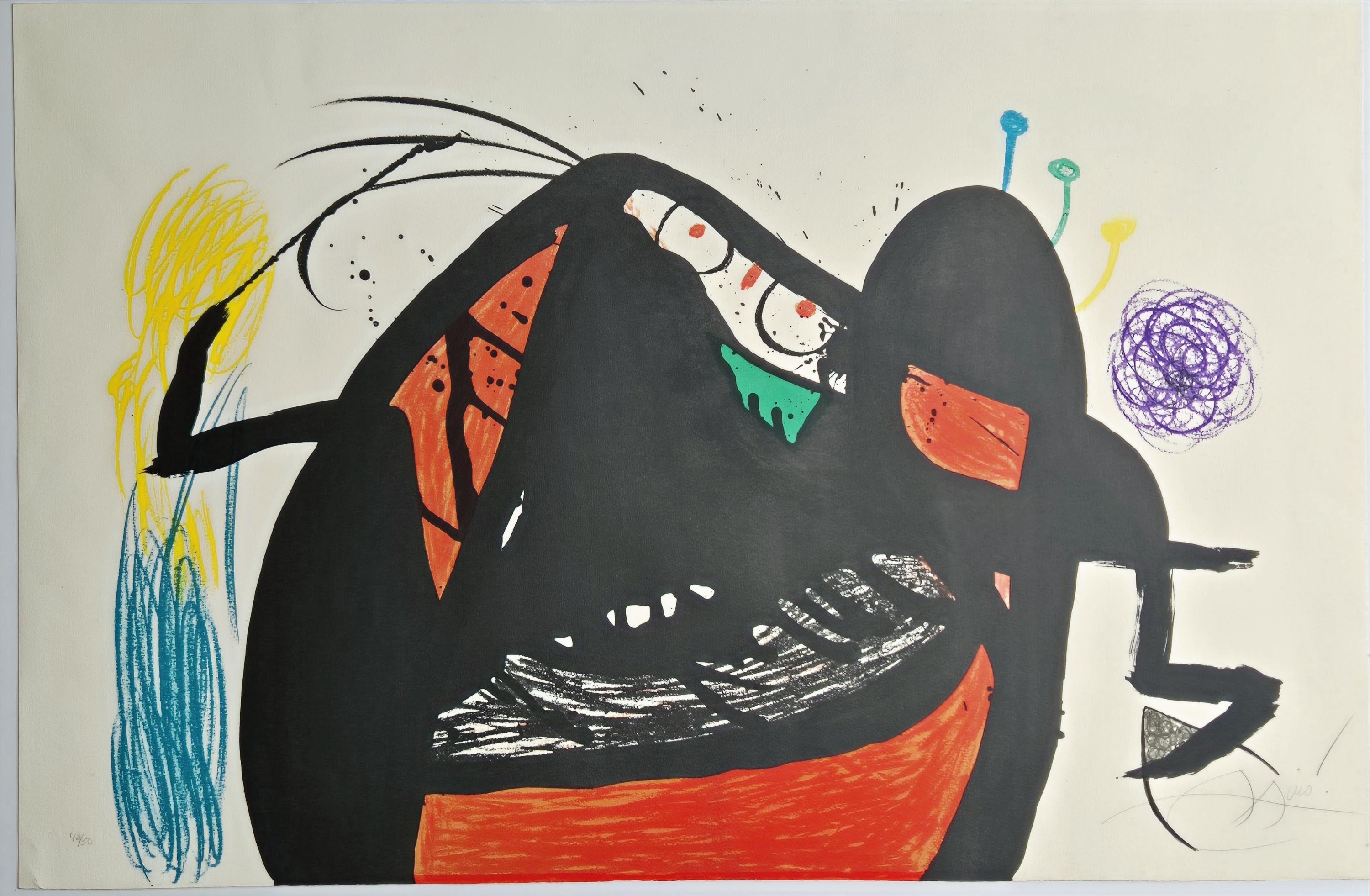 Joan Miró
L
Aieule des 10.000 ages (Großmutter der 10.000 Zeitalter), 1976
Farblithographie auf Arches-Papier
Handsigniert unten rechts
Nummeriert 40/50 (abgesehen von der Ausgabe mit römischen Ziffern X15), 
Blattgröße 57,3 x