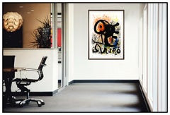Joan Miro Large Color Lithograph Sculptures Ceramiques Abstract Hand Signed Art