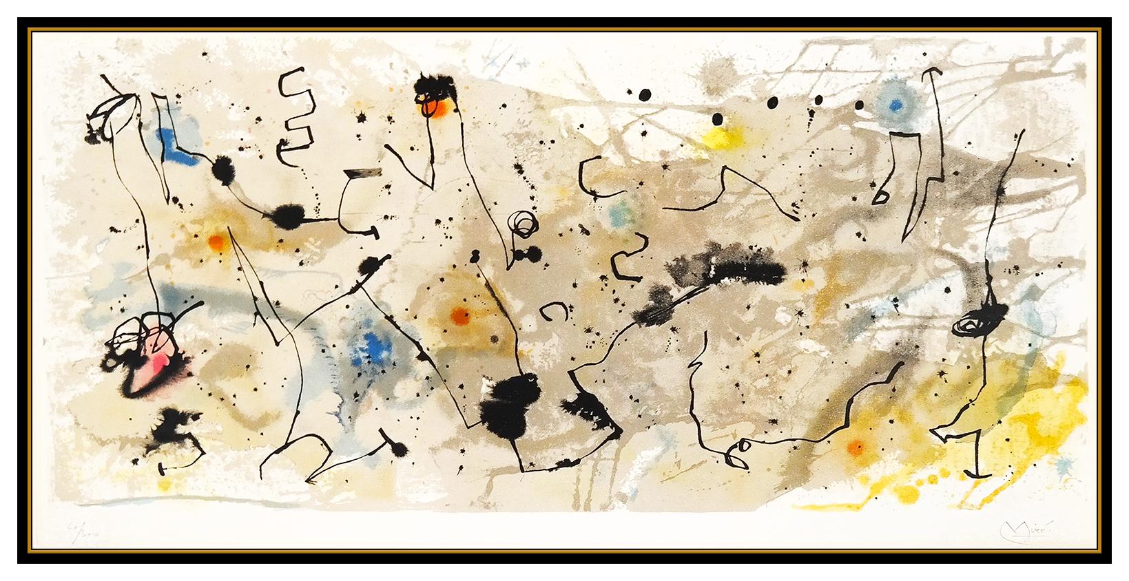 Joan Miro Large Hand Signed Color Lithograph Graphismes Modern Abstract Artwork - Print by Joan Miró