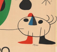 Joan Miro 'Les Fauves' Vintage Lithograph Exhibition Poster, 1966