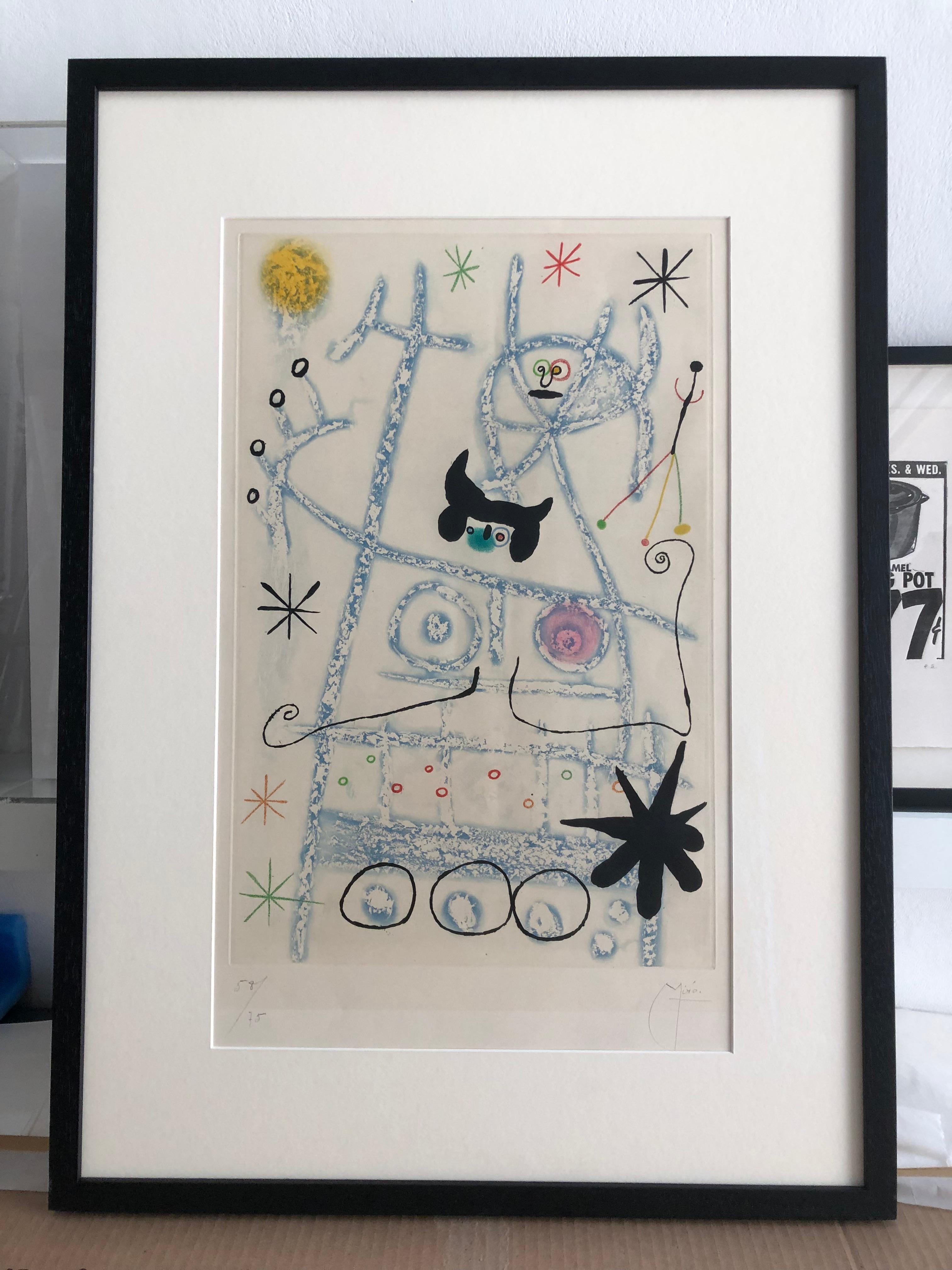 Les Forestiers (Bleu) - Print by Joan Miró