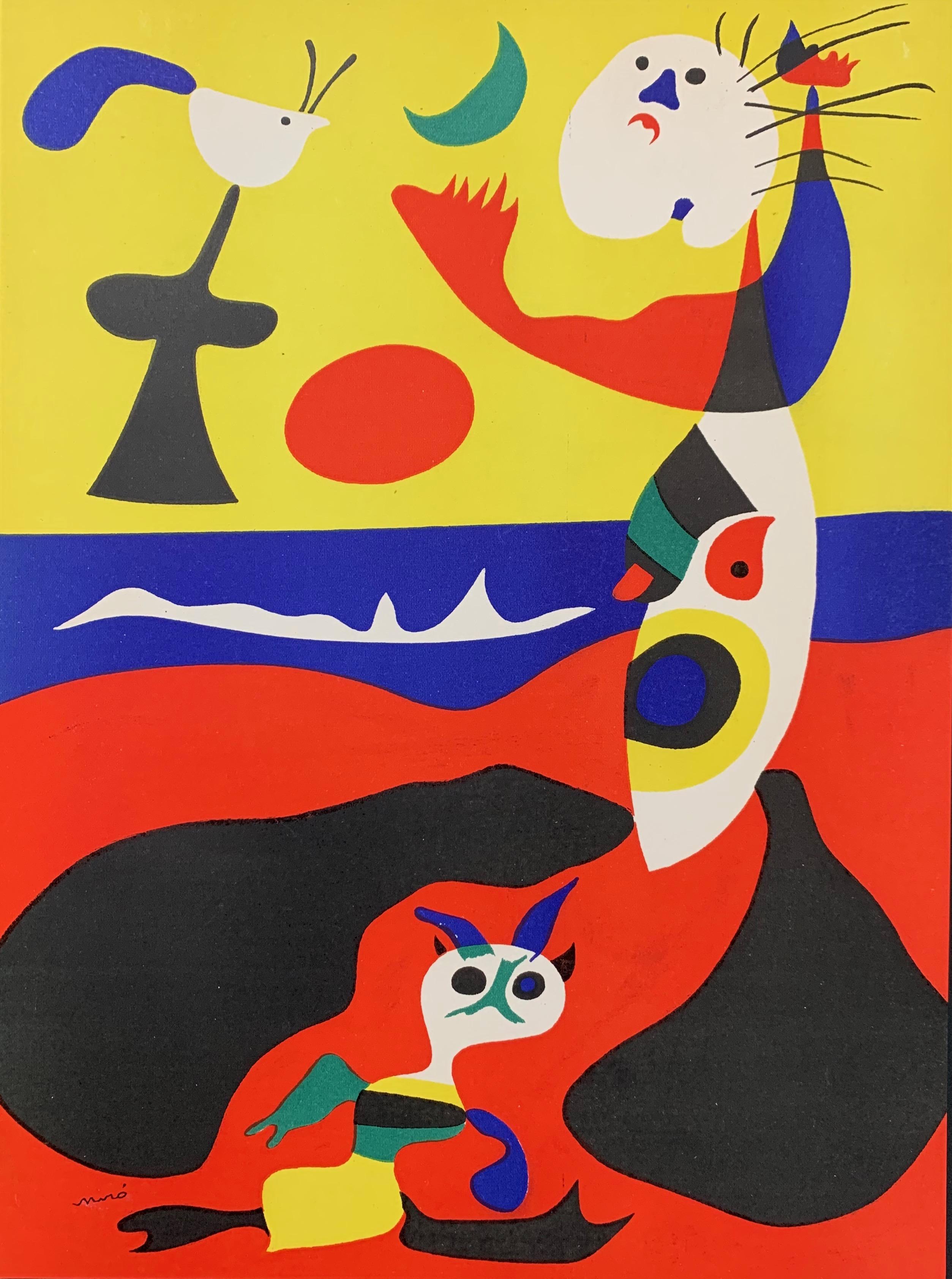 Joan Miró Abstract Print - Joan Miro, L'Ete, (Summer), stencil