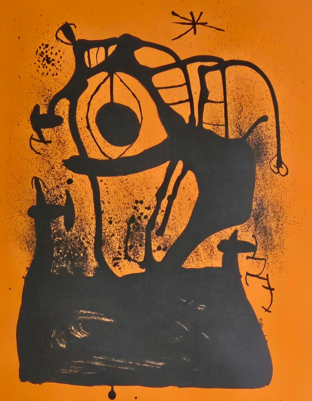 Joan Miró -- L'Hypnotiseur (orange) For Sale 1