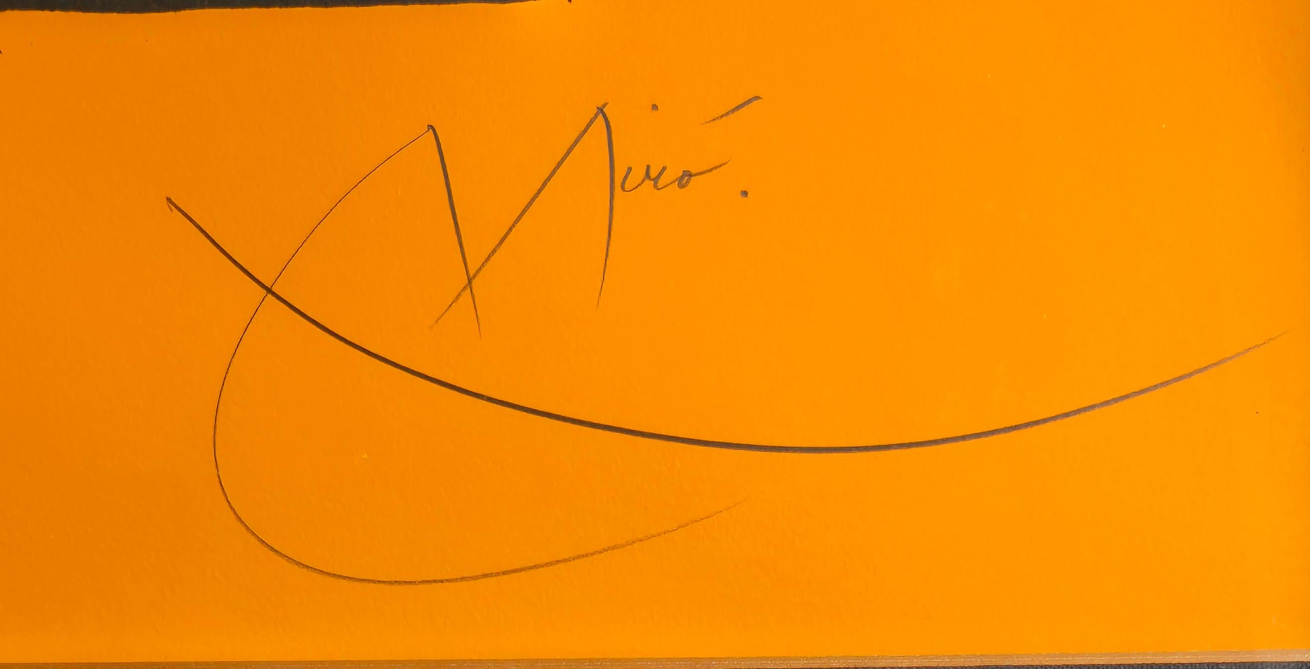 Joan Miró -- L'Hypnotiseur (orange) For Sale 2