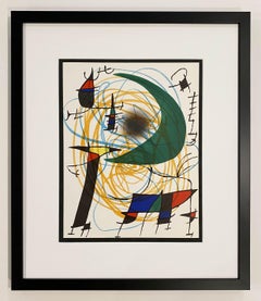Joan Miró, Lithografie, 1972, Abstrakt, Lithografie I, Platte V