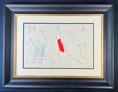 Joan Miró - L'ISSUE DÉROBÉE - handsignierte Kaltnadel, Aquatinta & Prägung - 1974