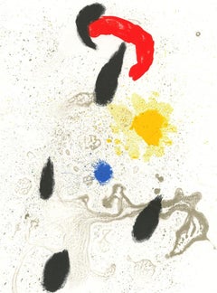 Lithographie Derriere le Miroir de Joan Mir (années 1960)