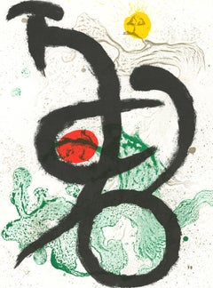 Joan Miró Lithograph Derriere le Miroir (Miró 1960s) 
