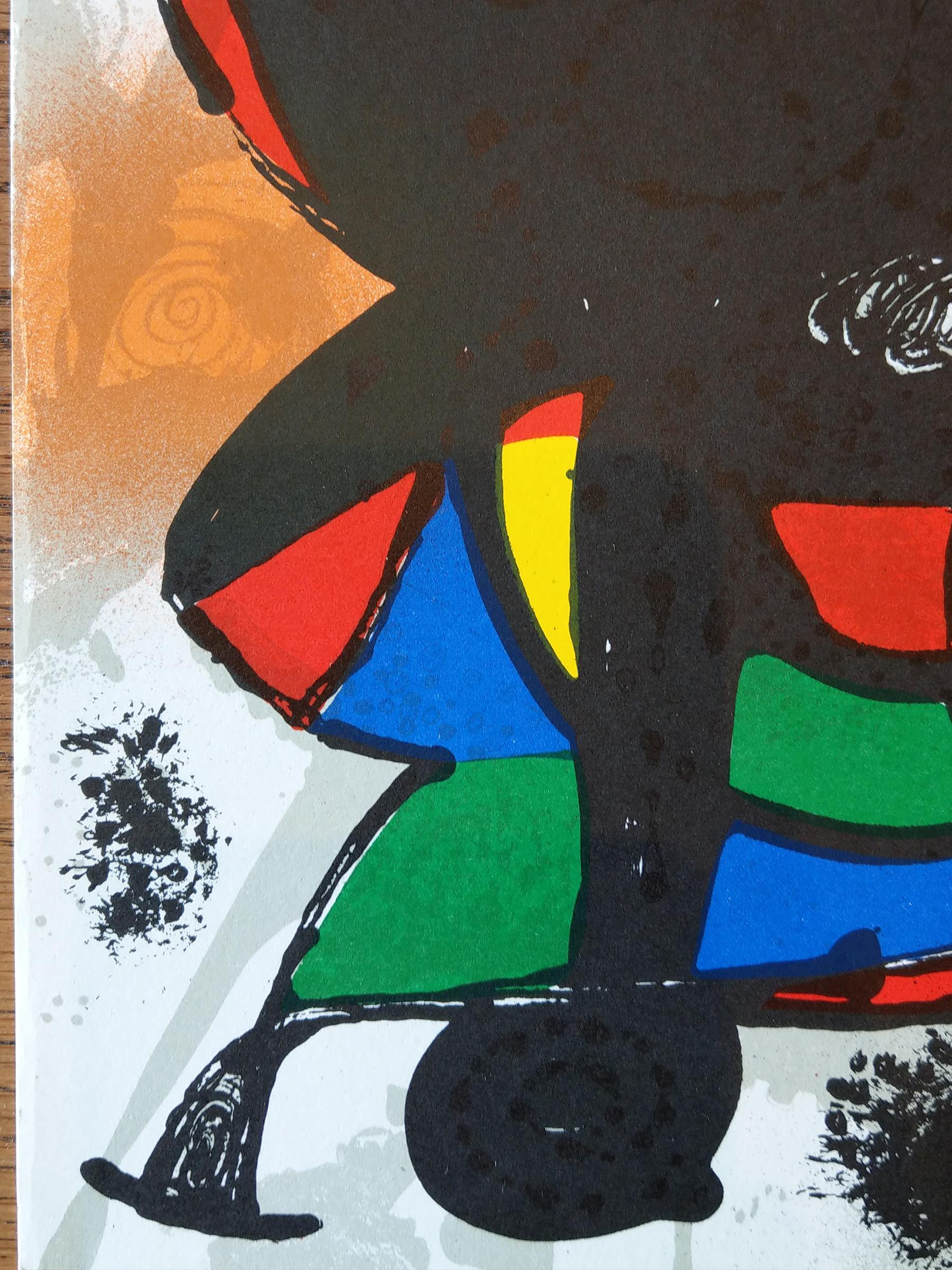 Lithographie III – Band III (Schwarz), Abstract Print, von Joan Miró