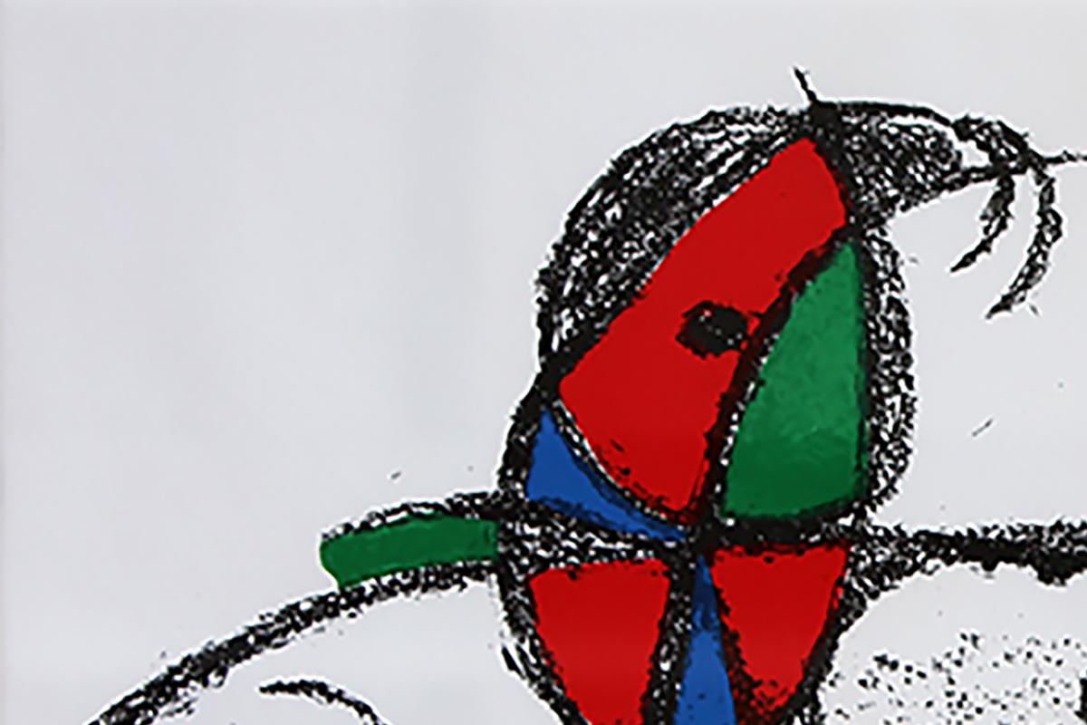 Die Lithographie X (Grau), Abstract Print, von Joan Miró