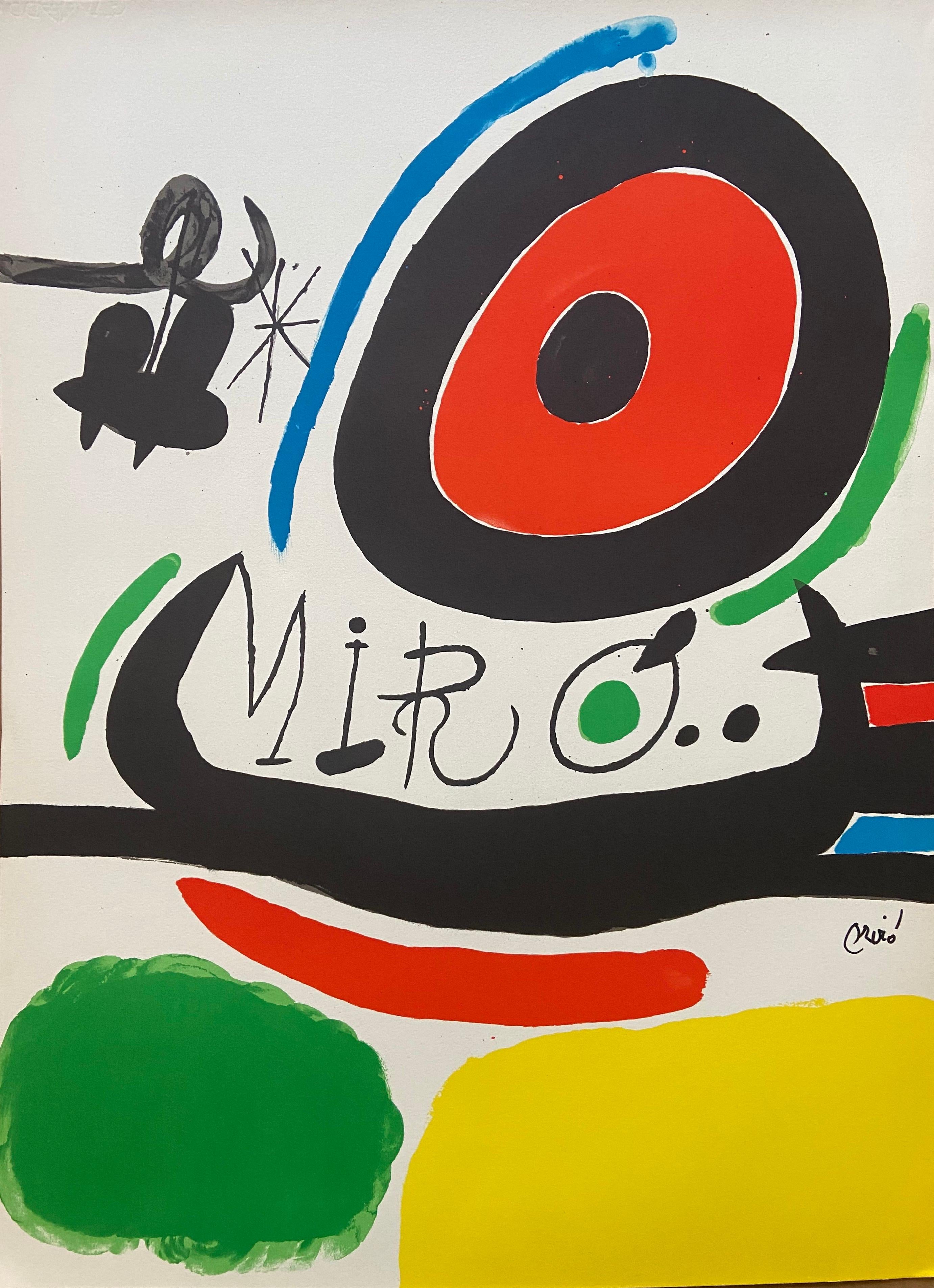 Joan Miró Abstract Print - Joan MIRÓ – Lithographie, Tres llibres, 1970