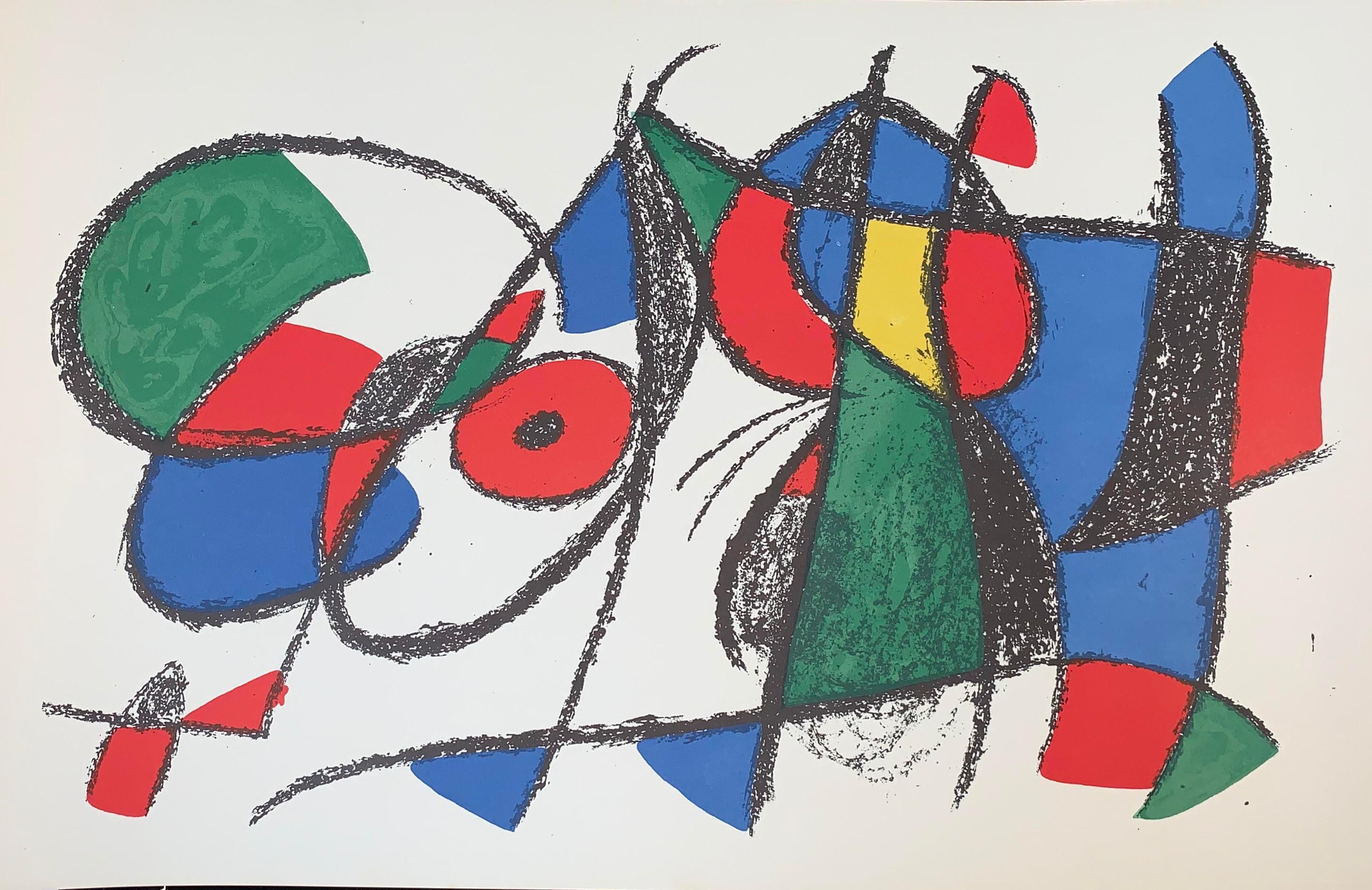 Joan Miró Figurative Print - Joan Miro - Litografia Originale non Firmata VIII - Surrealist - 1975