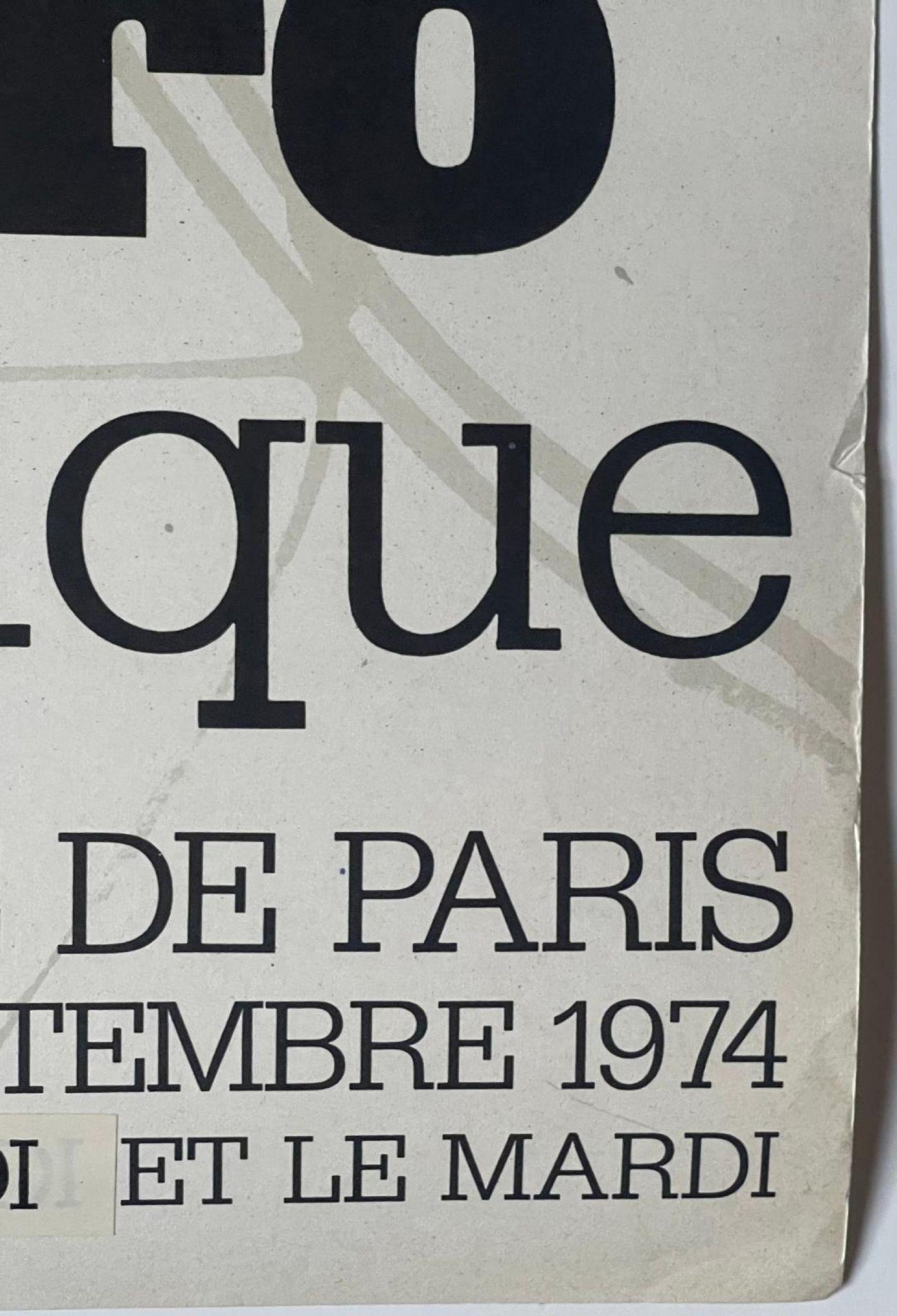 Joan Miro, L'oeuvre Graphique, rare original 1970s offset lithograph poster - Surrealist Print by Joan Miró