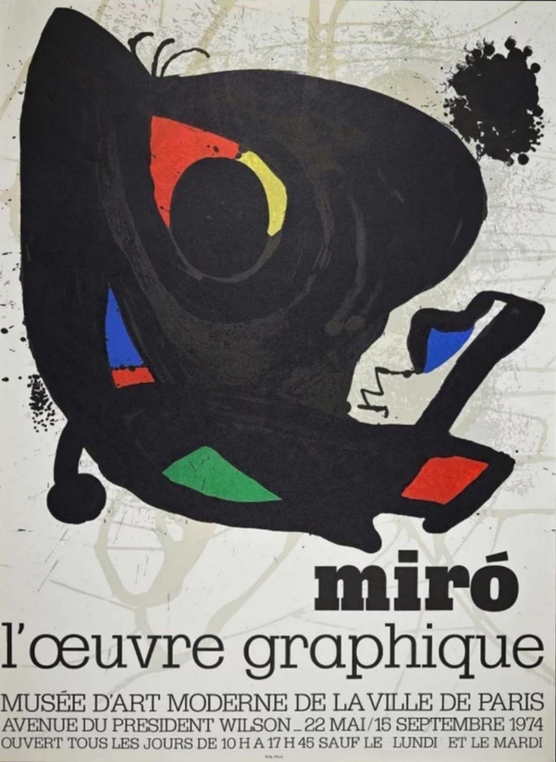 Joan Miro, L'oeuvre Graphique, raro poster originale in litografia offset degli anni '70