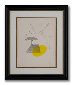 Joan Miró “L’Oiseau du Forgeron” 1963 Signed Etching and Aquatint with Debossing