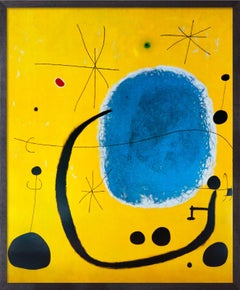 Joan Miró - L'Oro dell'Azzurro Framed Print