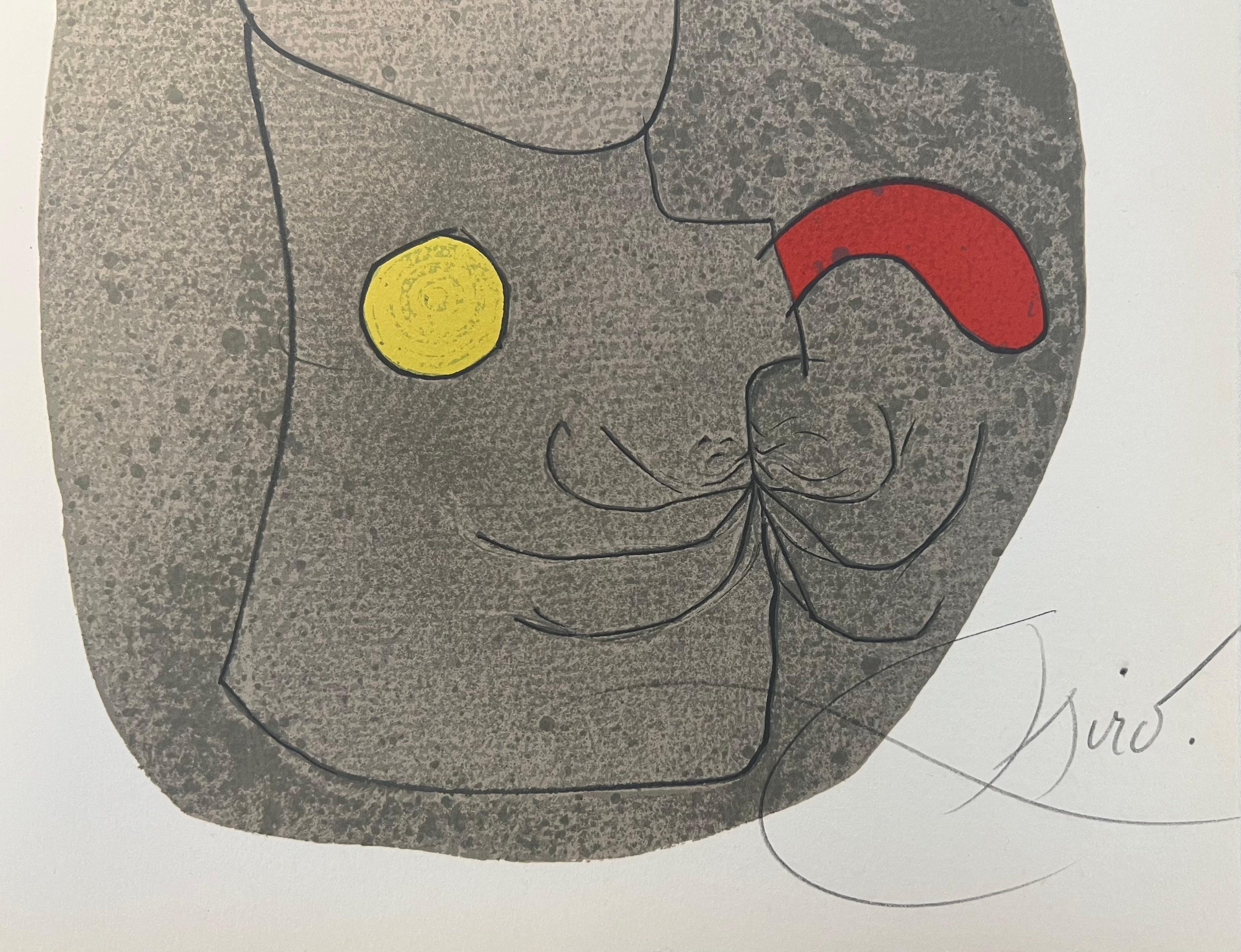 Joan Miro, « M.1008 », de « L'Enfance D'Ubu », lithographie originale, signée à la main - Print de Joan Miró