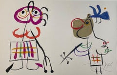Joan Miro, ""M.1014", von "" L'Enfance D'Ubu", Original-Farblithographie