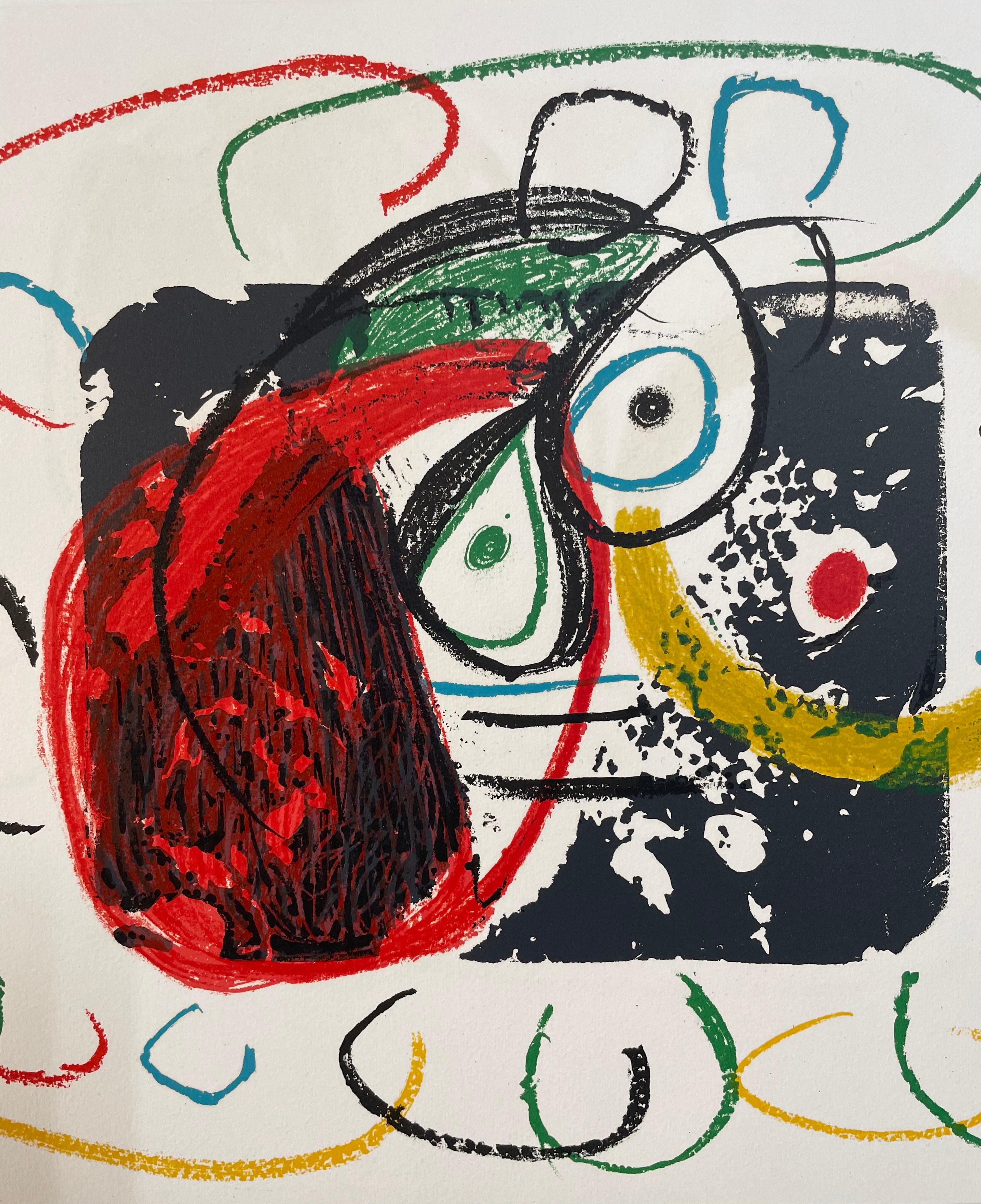 Joan Miro, « M.1021, » de « L'Enfance D'Ubu », lithographie originale en couleur - Print de Joan Miró