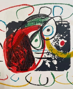 Joan Miro, "M.1021, " from " L'Enfance D'Ubu, " original color lithograph