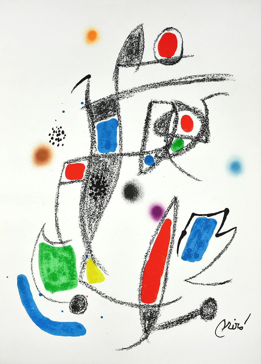 Joan Miró - Maravillas con variaciones acrósticas en el jardín de Miró X
Date of creation: 1975
Medium: Lithograph on Gvarro paper
Edition: 1500
Size: 49,5 x 35,5 cm
Condition: In very good conditions and never framed
Observations:
Lithograph on