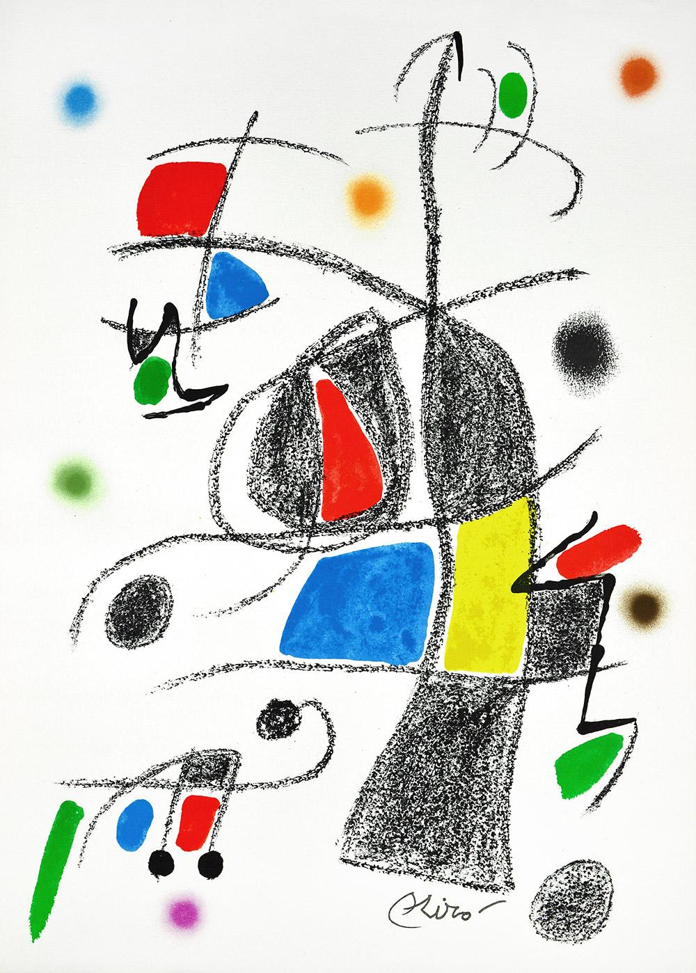 Joan Miró - Maravillas con variaciones acrósticas en el jardín de Miró XVII
Date of creation: 1975
Medium: Lithograph on Gvarro paper
Edition: 1500
Size: 49,5 x 35,5 cm
Observations: Lithograph on Gvarro paper plate signed. Edited by Polígrafa,