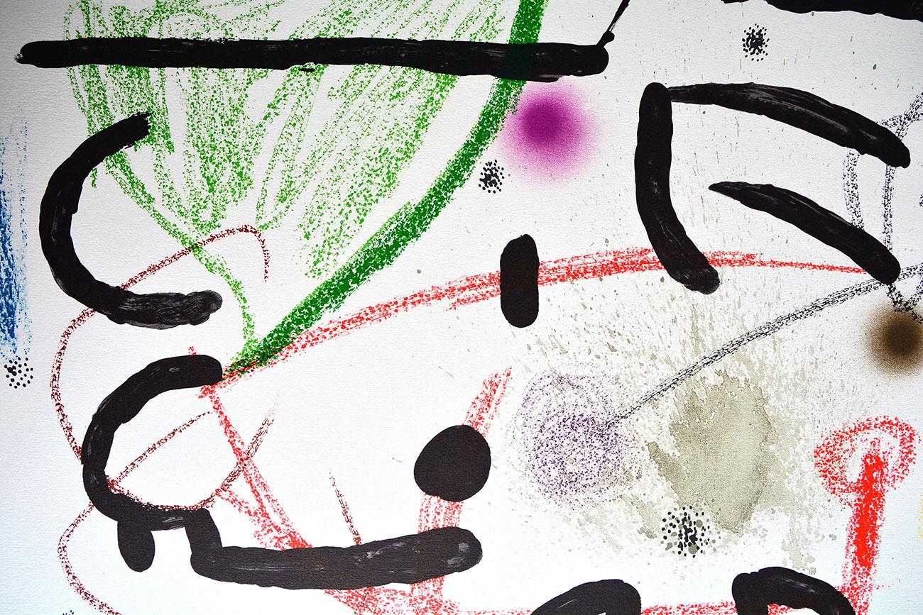 Maravillas con variaciones acrósticas en el jardín de Mir�ó XV
Date of creation: 1975
Medium: Lithograph
Media: Gvarro paper
Edition: 1500
Size: 49,5 x 71 cm
Observations: Lithograph on Gvarro paper plate signed. Edited by Polígrafa, Barcelona, in