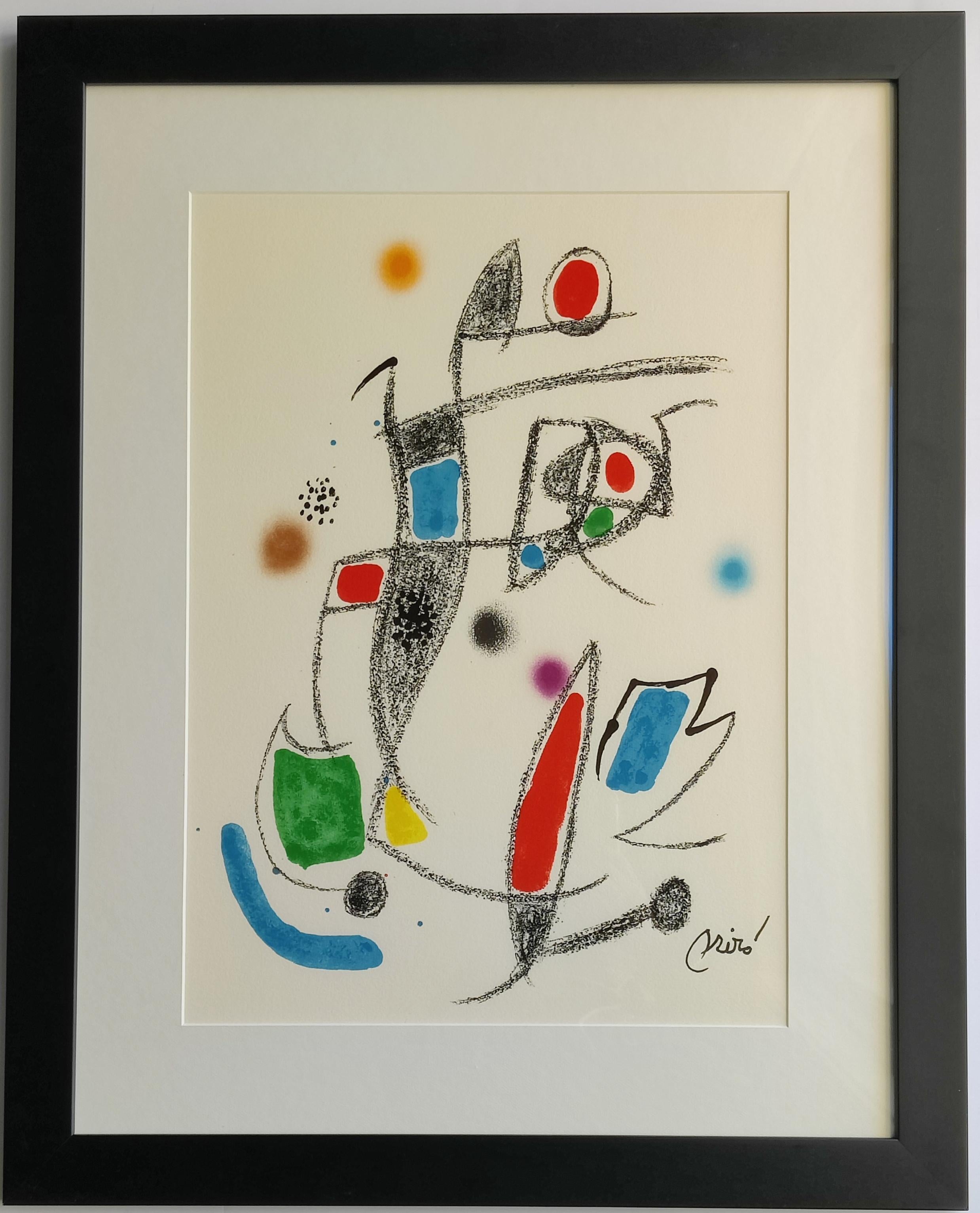 Joan Miró
Maravillas con variaciones, plate 10, 1975
Lithography
Image size 48 x 34 cm
Frame size 69 x 55 x 2 cm
Signed in the plate
Edition of 1500 copies on Guarro paper
Publisher: Poligrafa Barcelona